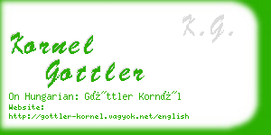 kornel gottler business card